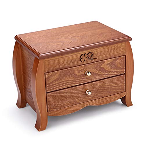 PLDDY Joyero de Madera con Espejo de Aumento, 3-Tercer Gran Capacidad Cajones extraíbles de Almacenamiento Caso joyería Organizador for los Collares Anillos de Las Mujeres, 29.5x18.5x21.5cm PLDDY Joyero de Madera con Espejo de Aumento, 3-Tercer Gran Capacidad Cajones extraíbles de Almacenamiento Caso joyería Organizador for los Collares Anillos de Las Mujeres, 29.5x18.5x21.5cm