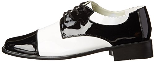 Pleaser DISCO-18, Brogue-Zapatos con Cordones Hombre, Multicolor Blanco y Negro, Large EU