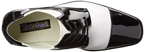 Pleaser DISCO-18, Brogue-Zapatos con Cordones Hombre, Multicolor Blanco y Negro, Large EU