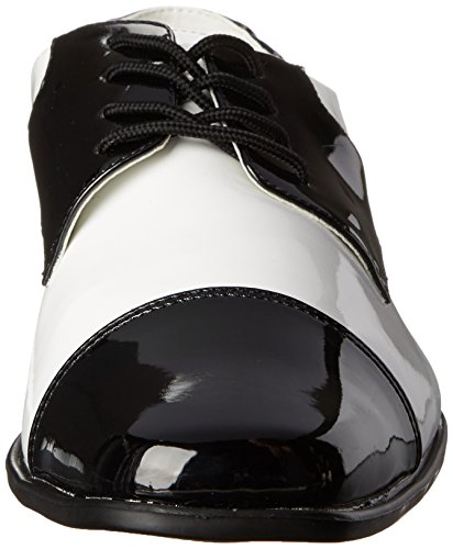 Pleaser DISCO-18, Brogue-Zapatos con Cordones Hombre, Multicolor Blanco y Negro, Large EU