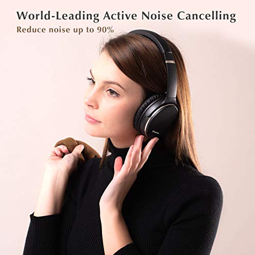 Plegable Auriculares Inalámbricos con Cancelación de Ruido Bluetooth 5.0,Srhythm NC35 ANC Over-Ear con Tipo-C Carga Rápida CVC8.0 Mic,Llamada de Voz,Mega Bass,40+ Horas de Tiempo de Juego