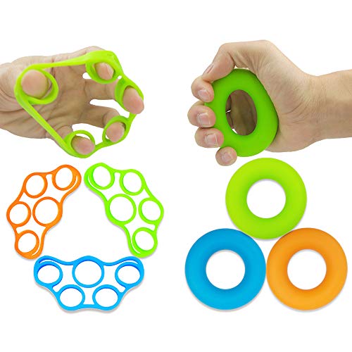Pnrskter Ejercitador de Dedos, adiestrador de Fuerza de Agarre (6 Piezas), Material Nuevo, Entrenamiento con Agarre de antebrazo, aliviar Dolor de muñeca y Pulgar. Pnrskter Ejercitador de Dedos, adiestrador de Fuerza de Agarre (6 Piezas), Material Nuevo, Entrenamiento con Agarre de antebrazo, aliviar Dolor de muñeca y Pulgar.