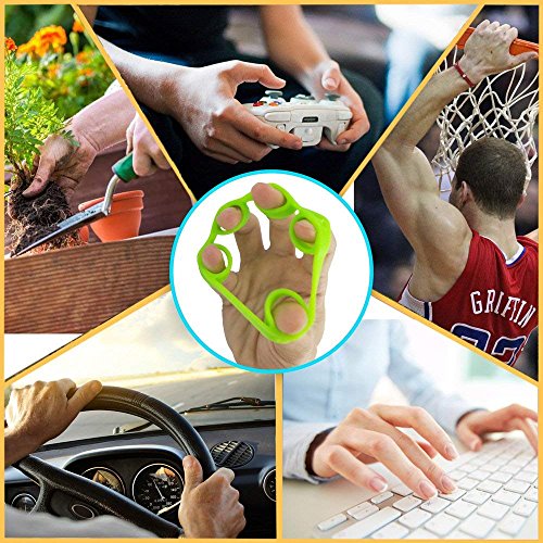 Pnrskter Fortalecedor de Agarre de Mano, Entrenador de Dedos, Entrenador de Fuerza de Agarre (6 PCS,Grande) Alivio del Dolor de la Muñeca y el Pulgar, Mejorar los Músculos del Brazo Pnrskter Fortalecedor de Agarre de Mano, Entrenador de Dedos, Entrenador de Fuerza de Agarre (6 PCS,Grande) Alivio del Dolor de la Muñeca y el Pulgar, Mejorar los Músculos del Brazo