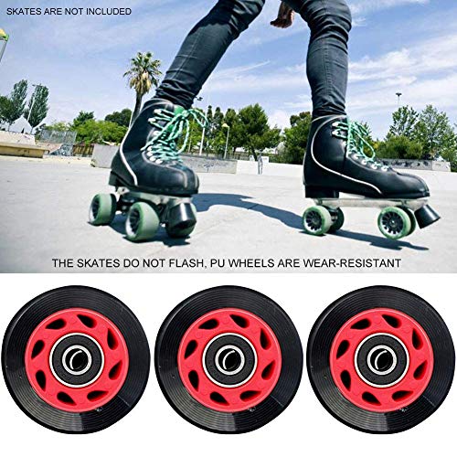 POHOVE Ruedas de Patines, 8-Pack Ruedas de Patines Exterior Asfalto Fórmula 82A Blade-S Patines Repuesto con Velocidad Rodamientos Y Espaciador - Negro, Free Size POHOVE Ruedas de Patines, 8-Pack Ruedas de Patines Exterior Asfalto Fórmula 82A Blade-S Patines Repuesto con Velocidad Rodamientos Y Espaciador - Negro, Free Size