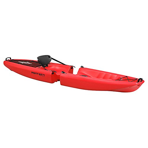 Point65°N Falcon Solo Kayak rígido modulable (Separable) Adulto, Unisex, Rojo (1 Plaza)
