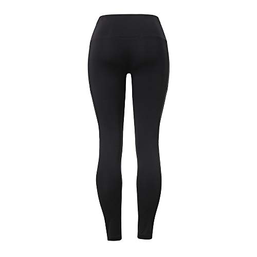 Polainas de Fitness de Yoga Leggings,Mujer Elastico Cintura Altura Polainas con Bolsillo Sólido Deportivo Ejercicio Aerobico Leggings Aptitud Slim Fit Pantalones Elástico Pretina