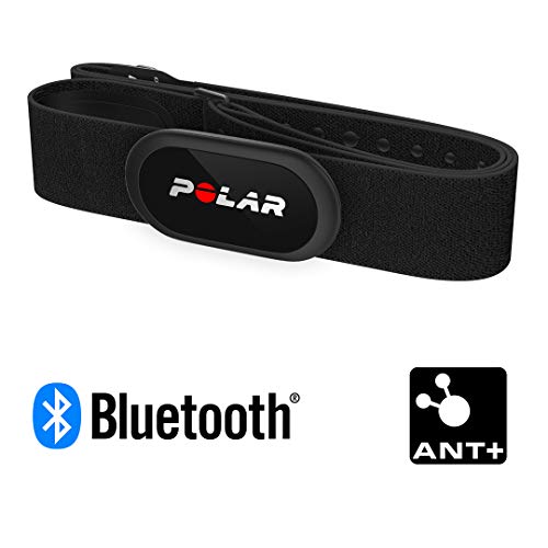 Polar H10 Sensor de frecuencia cardíaca - ANT+, Bluetooth, ECG resistente al agua con banda elastica pectoral - Negro Talla M/XXL