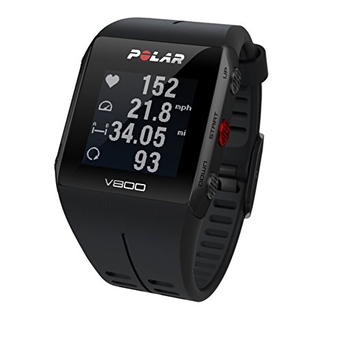 Polar V800 Black HR - Reloj deportivo GPS con sensor de frecuencia cardíaca H10, color negro