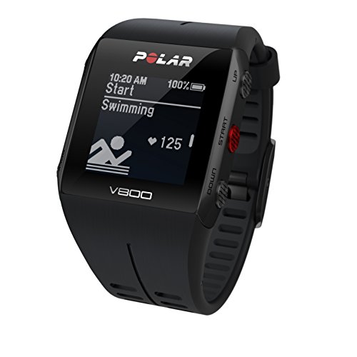 Polar V800 Black HR - Reloj deportivo GPS con sensor de frecuencia cardíaca H10, color negro