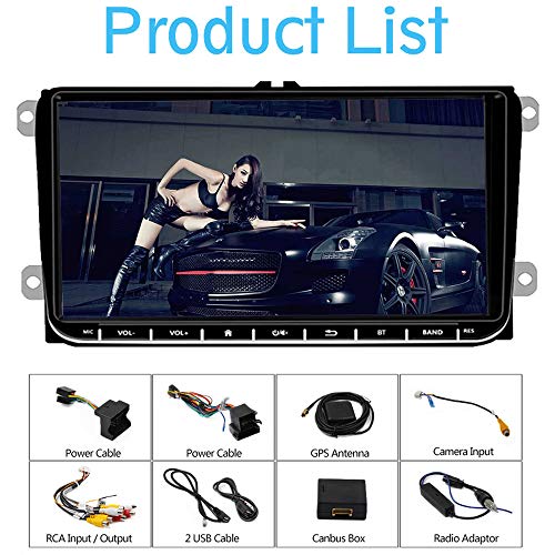 PolarLander 9 Inch Android 8.1 Auto Radio Navegación GPS Reproductor Multimedia estéreo WiFi Bluetooth para V/W S/Koda Golf 5 Golf 6 Polo Passat B5 B6 Jetta TIGUAN