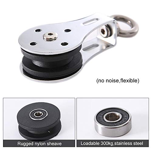 Polea De Bloque De Acero Inoxidable Carga 300KG Polea De Rodamiento De Entrenamiento De Fuerza Física Rueda Silenciosa Polea De Bloque De Acero Inoxidable Carga 300KG Polea De Rodamiento De Entrenamiento De Fuerza Física Rueda Silenciosa