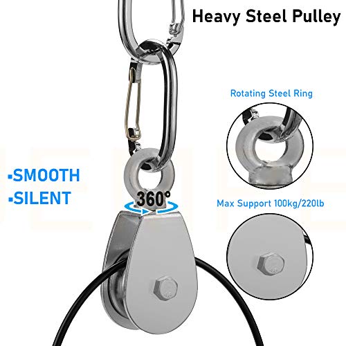 Poleas Gimnasio para Casa - Máquina de cable de polea - Fitness Polea Cable Máquina de musculacion Entrenamiento de Fuerza del Brazo Entrenamiento entrenamiento de ejercicio en interiores Poleas Gimnasio para Casa - Máquina de cable de polea - Fitness Polea Cable Máquina de musculacion Entrenamiento de Fuerza del Brazo Entrenamiento entrenamiento de ejercicio en interiores