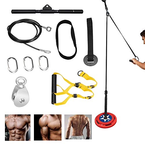 Poleas Gimnasio para Casa - Máquina de cable de polea - Fitness Polea Cable Máquina de musculacion Entrenamiento de Fuerza del Brazo Entrenamiento entrenamiento de ejercicio en interiores Poleas Gimnasio para Casa - Máquina de cable de polea - Fitness Polea Cable Máquina de musculacion Entrenamiento de Fuerza del Brazo Entrenamiento entrenamiento de ejercicio en interiores