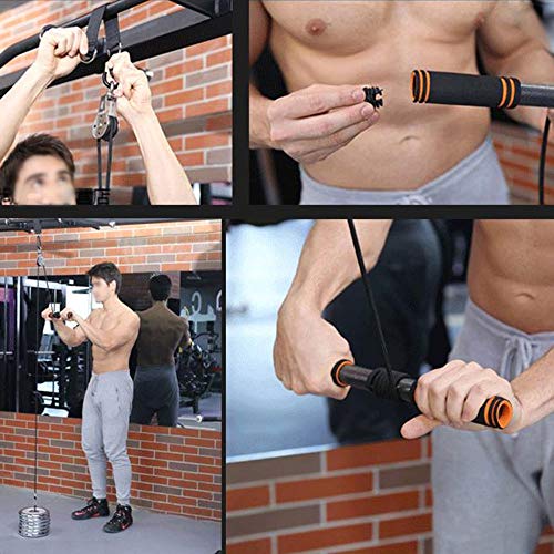 Poleas Gimnasio,Accesorios de Entrenamiento Del Antebrazo,Maquinas de Gimnasio Para Casa,Con Polea,Soporta Fuerza Dentro de Los 150 Kg, Puede Ejercitar Brazos,MuñEcas,Hombros,Pecho,Para Los Hombres