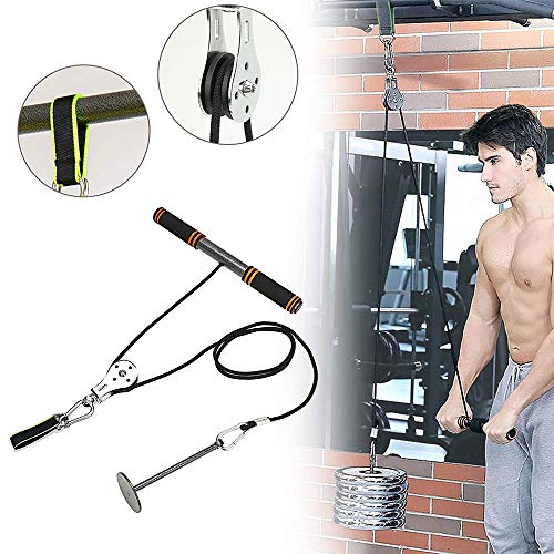 LFJ Poleas Gimnasio para Casa Fitness DIY Triceps Polea Gym Cable Máquina  Musculacion Kit Sistema Poleas Entrenamiento de Fuerza del Brazo
