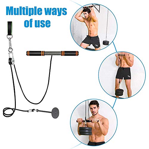 Poleas Gimnasio,Accesorios de Entrenamiento Del Antebrazo,Maquinas de Gimnasio Para Casa,Con Polea,Soporta Fuerza Dentro de Los 150 Kg, Puede Ejercitar Brazos,MuñEcas,Hombros,Pecho,Para Los Hombres