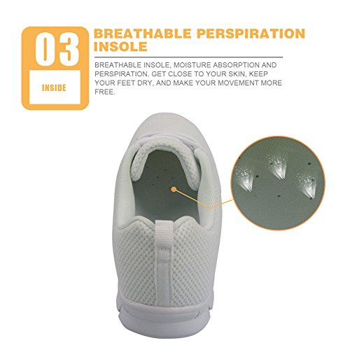 POLERO Nurse - Zapatillas de Mujer para Enfermera, Ligeras, para Correr, Caminar, Malla, Planas, para Tenis, para Mujer, Deportes, Apartamentos, 38 EU, Blanco POLERO Nurse - Zapatillas de Mujer para Enfermera, Ligeras, para Correr, Caminar, Malla, Planas, para Tenis, para Mujer, Deportes, Apartamentos, 38 EU, Blanco
