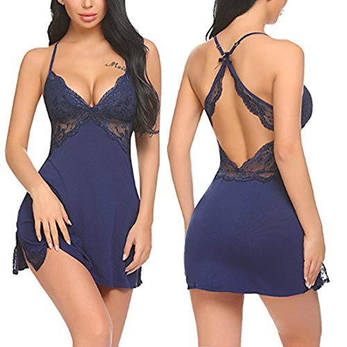 Polly Online Mujeres Sexy Ropa de Dormir Mujeres Sexy Ropa Interior Camisón Babydoll Ropa Interior Traje Correas Ajustables