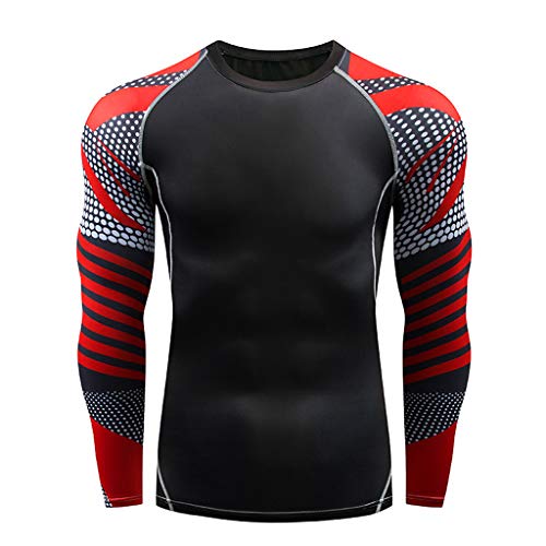 POLP Chándal de Hombres Casual Ropa Deportiva de Camuflaje Entrenamiento Correr Fitness Transpirable Tops de Secado Rápido Conjuntos Elasticidad para Running Pantalones de Compresión Aire Libre