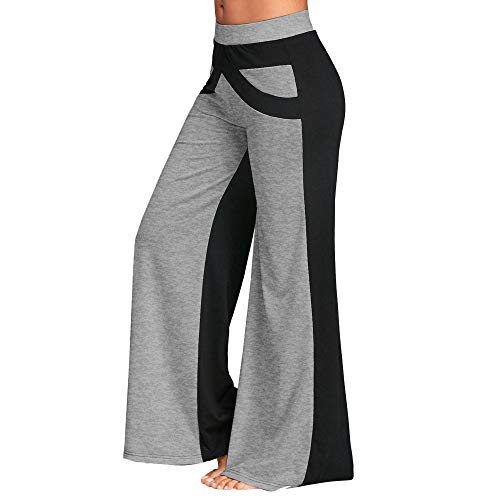 POLP Pantalones Transpirables para Mujer Pantalones de Yoga Campana de Remiendo de pantalón de Cintura Media Pantalones de Yoga de Pierna Ancha POLP Pantalones Transpirables para Mujer Pantalones de Yoga Campana de Remiendo de pantalón de Cintura Media Pantalones de Yoga de Pierna Ancha