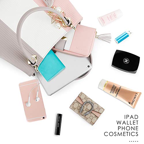 Pomelo Best Bolsos de Mujer, Bolso Señora Tote Multicolor Rayas PU Cuero Con Flecos Bolso Hombro Bolso Shopper perfecto para Trabajo, Diario Vida, Navidad y Fiesta ect (Rosa) Pomelo Best Bolsos de Mujer, Bolso Señora Tote Multicolor Rayas PU Cuero Con Flecos Bolso Hombro Bolso Shopper perfecto para Trabajo, Diario Vida, Navidad y Fiesta ect (Rosa)