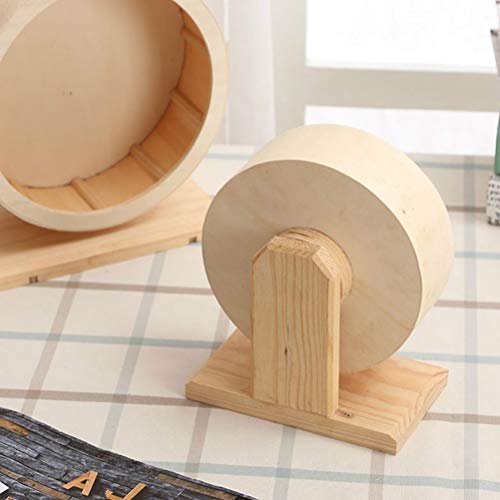 POPETPOP Juguetes de Pequeños Animales, Rueda de Ejercicios para Hámster, Rueda de Madera Silenciosa y Disco Antideslizante para Hámster Chinchillas Cobayas - Talla S POPETPOP Juguetes de Pequeños Animales, Rueda de Ejercicios para Hámster, Rueda de Madera Silenciosa y Disco Antideslizante para Hámster Chinchillas Cobayas - Talla S