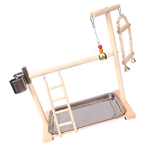 POPETPOP Mesa de Juegos de Loros Soporte de Juegos de Aves Columpio Loro Parque Infantil Percha de Madera Gimnasio Parque Infantil Escalera con Cuenco de Alimentación Jaula de Pájaros POPETPOP Mesa de Juegos de Loros Soporte de Juegos de Aves Columpio Loro Parque Infantil Percha de Madera Gimnasio Parque Infantil Escalera con Cuenco de Alimentación Jaula de Pájaros