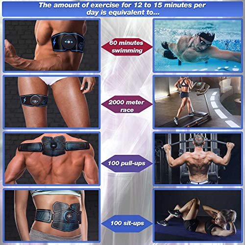 POPOLIC EMS Electroestimulador Muscular Abdominale Cinturón, Cinturón Abdominal Electroestimulador, Masajeador Eléctrico Cinturón para Abdomen Cintura, etc, Hombre Mujer - con USB Recargable POPOLIC EMS Electroestimulador Muscular Abdominale Cinturón, Cinturón Abdominal Electroestimulador, Masajeador Eléctrico Cinturón para Abdomen Cintura, etc, Hombre Mujer - con USB Recargable
