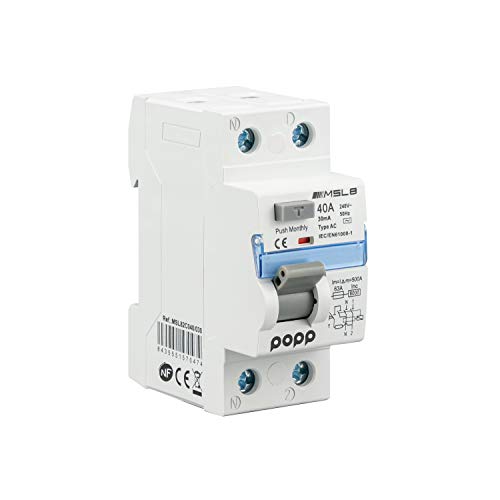 POPP® Electric Interruptor diferencial industrial TIPO AC 40A 30mA 1P+N … (1) POPP® Electric Interruptor diferencial industrial TIPO AC 40A 30mA 1P+N … (1)