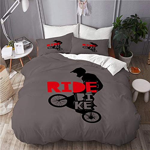 Popsastaresa Bedding Juego de Funda de Edredón,Cool BMX Design Ride Bike Bicicleta para Hombres y niños - BMX Gift - Bike Gift,Funda de Nórdico y 2 Fundas de Almohada Super King Popsastaresa Bedding Juego de Funda de Edredón,Cool BMX Design Ride Bike Bicicleta para Hombres y niños - BMX Gift - Bike Gift,Funda de Nórdico y 2 Fundas de Almohada Super King