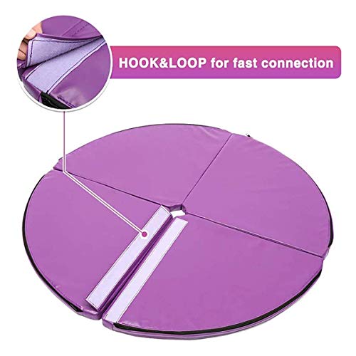 Portátil Fitness Pole Dance Mat Pole Dance Mat Modelo Estándar de Seguridad Ronda Yoga Ejercicio Seguridad Baile Pad Dia 4ft x 2", Negro, 120 * 5cm