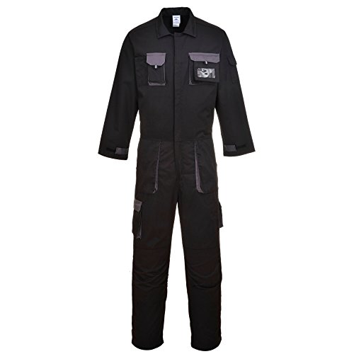 Portwest TX15BKRM Traje de Protection, Texo Contrast, M, Negro (Black) Portwest TX15BKRM Traje de Protection, Texo Contrast, M, Negro (Black)