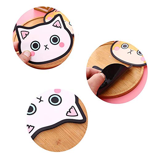 Posavasos de silicona con diseño de gato-Alfombrilla de goma para vino,vidrio,té- mejor bebida para el hogar,cerveza-hogar casa decoración de cocina - ideal para regalo de registro de boda negro Posavasos de silicona con diseño de gato-Alfombrilla de goma para vino,vidrio,té- mejor bebida para el hogar,cerveza-hogar casa decoración de cocina - ideal para regalo de registro de boda negro