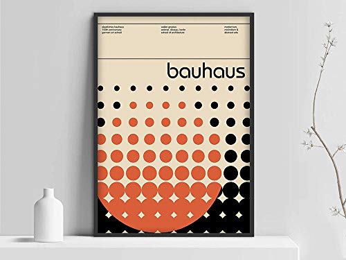 Póster de exposición de arte Bauhaus, impresión de exposición Bauhaus, póster de Herbert Bayer, impresión de Bauhaus, Walter Gropius, pintura decorativa sin marco de arte Bauhaus Z72 60x80cm