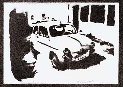 Poster SEAT 600 Automóvil Clásico Grafiti Hecho a Mano - Handmade Street Art - Artwork