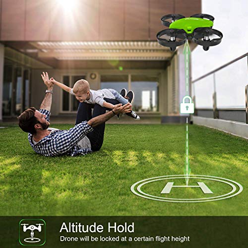 Potensic Mini Drone RC Helicopter Quadcopter para Niños y Principiantes con Control Remoto, Modo sin Cabeza, la Función de Suspensión de Altitud, 3 Modos de Velocidad, 2 Baterías, A20 Verde Potensic Mini Drone RC Helicopter Quadcopter para Niños y Principiantes con Control Remoto, Modo sin Cabeza, la Función de Suspensión de Altitud, 3 Modos de Velocidad, 2 Baterías, A20 Verde