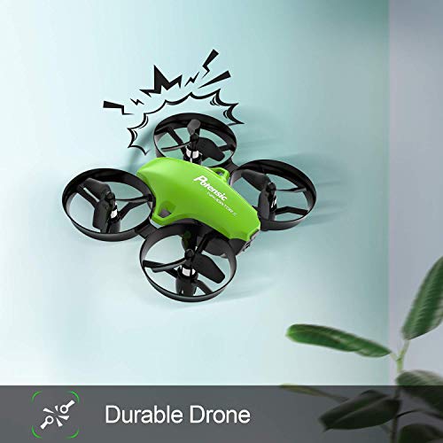 Potensic Mini Drone RC Helicopter Quadcopter para Niños y Principiantes con Control Remoto, Modo sin Cabeza, la Función de Suspensión de Altitud, 3 Modos de Velocidad, 2 Baterías, A20 Verde