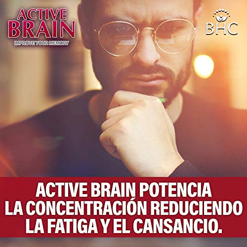 Potente Nootrópico Natural | Aumenta la Concentración y Capacidad de Estudio y Trabajo | Ginkgo Biloba + Taurina + Zinc + Vitamina B12 y B5 | Potencia la memoria | Aporta Vitalidad | 60 cápsulas