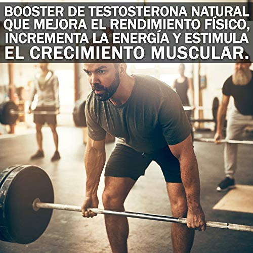 Potente Vigorizante natural | Booster de Testosterona | Maca Andina Pura + L- Arginina LKG + Ginkgo Biloba | Acción Afrodisiaca natural y estimulante muscular | Potencia tus entrenamientos | 90 Caps.