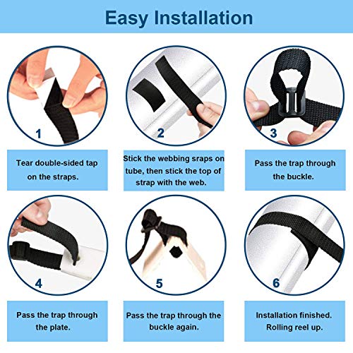 Poweka Kit de Fijación para Carrete de Cubierta Solar, Accesorios para Carrete de Cubierta Solar para Piscinas, 8 Correas Adhesivas de Nailon y Velcro, 8 Placas de fijación, 8 Hebillas Poweka Kit de Fijación para Carrete de Cubierta Solar, Accesorios para Carrete de Cubierta Solar para Piscinas, 8 Correas Adhesivas de Nailon y Velcro, 8 Placas de fijación, 8 Hebillas