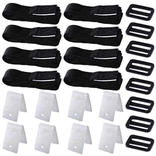 Poweka Kit de Fijación para Carrete de Cubierta Solar, Accesorios para Carrete de Cubierta Solar para Piscinas, 8 Correas Adhesivas de Nailon y Velcro, 8 Placas de fijación, 8 Hebillas Poweka Kit de Fijación para Carrete de Cubierta Solar, Accesorios para Carrete de Cubierta Solar para Piscinas, 8 Correas Adhesivas de Nailon y Velcro, 8 Placas de fijación, 8 Hebillas