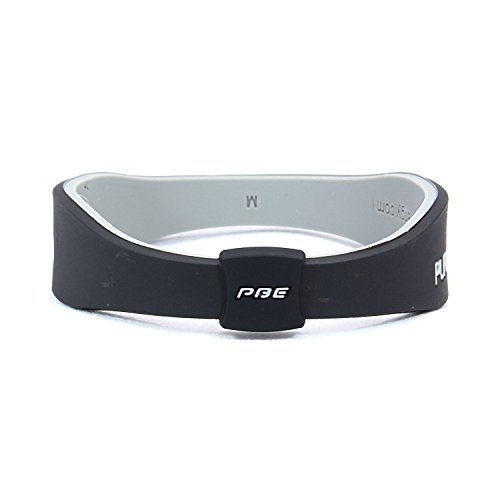 Power Balance Energy® Pulsera magnética de terapia con iones, hecha de silicona, de estilo deportivo, mujer hombre Infantil, negro/gris, Large - 20.5cm Power Balance Energy® Pulsera magnética de terapia con iones, hecha de silicona, de estilo deportivo, mujer hombre Infantil, negro/gris, Large - 20.5cm