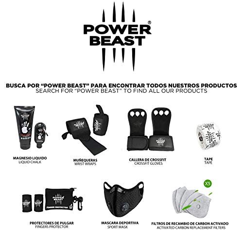 Power Beast Calleras Crossfit | 2 en 1 Guantes Sin Dedos y Muñequeras | Pesas, Gimnasio, Fitness, Calistenia, Musculación, Halterofilia, Dominadas | Protección Manos y Muñecas. Hombre y Mujer | 1 Par Power Beast Calleras Crossfit | 2 en 1 Guantes Sin Dedos y Muñequeras | Pesas, Gimnasio, Fitness, Calistenia, Musculación, Halterofilia, Dominadas | Protección Manos y Muñecas. Hombre y Mujer | 1 Par