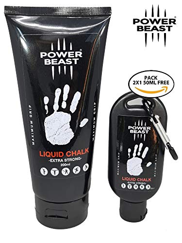 POWER BEAST MAGNESIO LÍQUIDO | Liquid Chalk | Tiza Líquida | No Más Sudor, Agarre Extremo para Crossfit, Calistenia, Levantamiento De Pesas, Escalada, Baile en Barra Americana, Musculación.