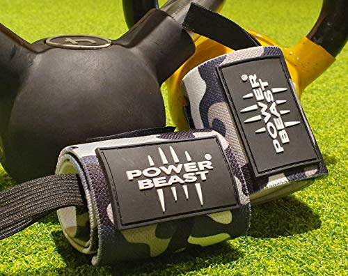 Power Beast Muñequeras Crossfit | Wrist Wraps Elásticas para Pesas, Gym, Fitness, Calistenia, Musculación, Halterofilia | Muñequera Deporte para Hombre y Mujer | 1 Par, Talla única, Longitud: 56 cm Power Beast Muñequeras Crossfit | Wrist Wraps Elásticas para Pesas, Gym, Fitness, Calistenia, Musculación, Halterofilia | Muñequera Deporte para Hombre y Mujer | 1 Par, Talla única, Longitud: 56 cm