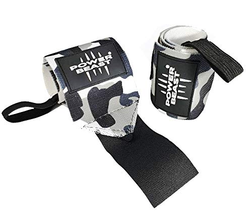 Power Beast Muñequeras Crossfit | Wrist Wraps Elásticas para Pesas, Gym, Fitness, Calistenia, Musculación, Halterofilia | Muñequera Deporte para Hombre y Mujer | 1 Par, Talla única, Longitud: 56 cm Power Beast Muñequeras Crossfit | Wrist Wraps Elásticas para Pesas, Gym, Fitness, Calistenia, Musculación, Halterofilia | Muñequera Deporte para Hombre y Mujer | 1 Par, Talla única, Longitud: 56 cm