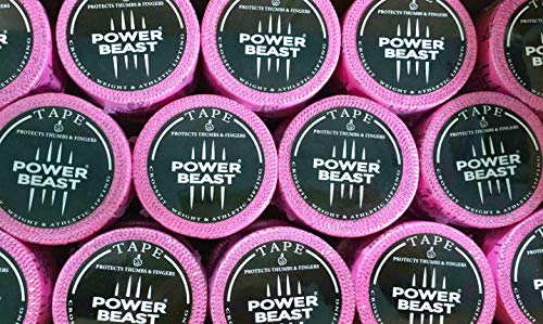 Power Beast Tape. Weight Lifting & Hook Grip Tape | Protege Pulgares y Dedos. Cinta Flexible Adhesiva. Entrenamiento Crossfit, Calistenia, Levantamiento de Pesas | Medida 3.8 cm x 9 m (Rosa) Power Beast Tape. Weight Lifting & Hook Grip Tape | Protege Pulgares y Dedos. Cinta Flexible Adhesiva. Entrenamiento Crossfit, Calistenia, Levantamiento de Pesas | Medida 3.8 cm x 9 m (Rosa)