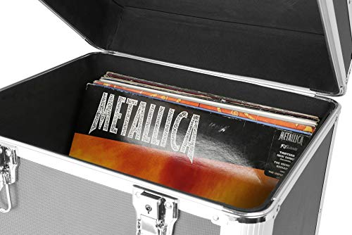 Power Dynamics RC100 Maleta para discos de vinilo (rack portátil para 100 discos LPs de 12", interior de gomaespuma, ligero armazón) - negro Power Dynamics RC100 Maleta para discos de vinilo (rack portátil para 100 discos LPs de 12", interior de gomaespuma, ligero armazón) - negro