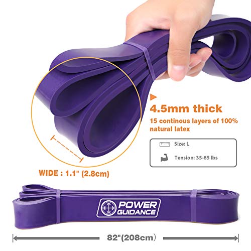 POWER GUIDANCE Bandas elásticas de resistencia - Pull Up ejercicio de la aptitud del entrenamiento Bandas Aparatos de gimnasia Inicio,Para yoga,pilates o rehabilitación -Mayor fuerza y movilidad- 102% Látex natural