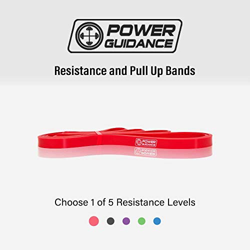 POWER GUIDANCE Bandas elásticas de resistencia - Pull Up ejercicio de la aptitud del entrenamiento Bandas Aparatos de gimnasia Inicio,Para yoga,pilates o rehabilitación -Mayor fuerza y movilidad- 102% Látex natural